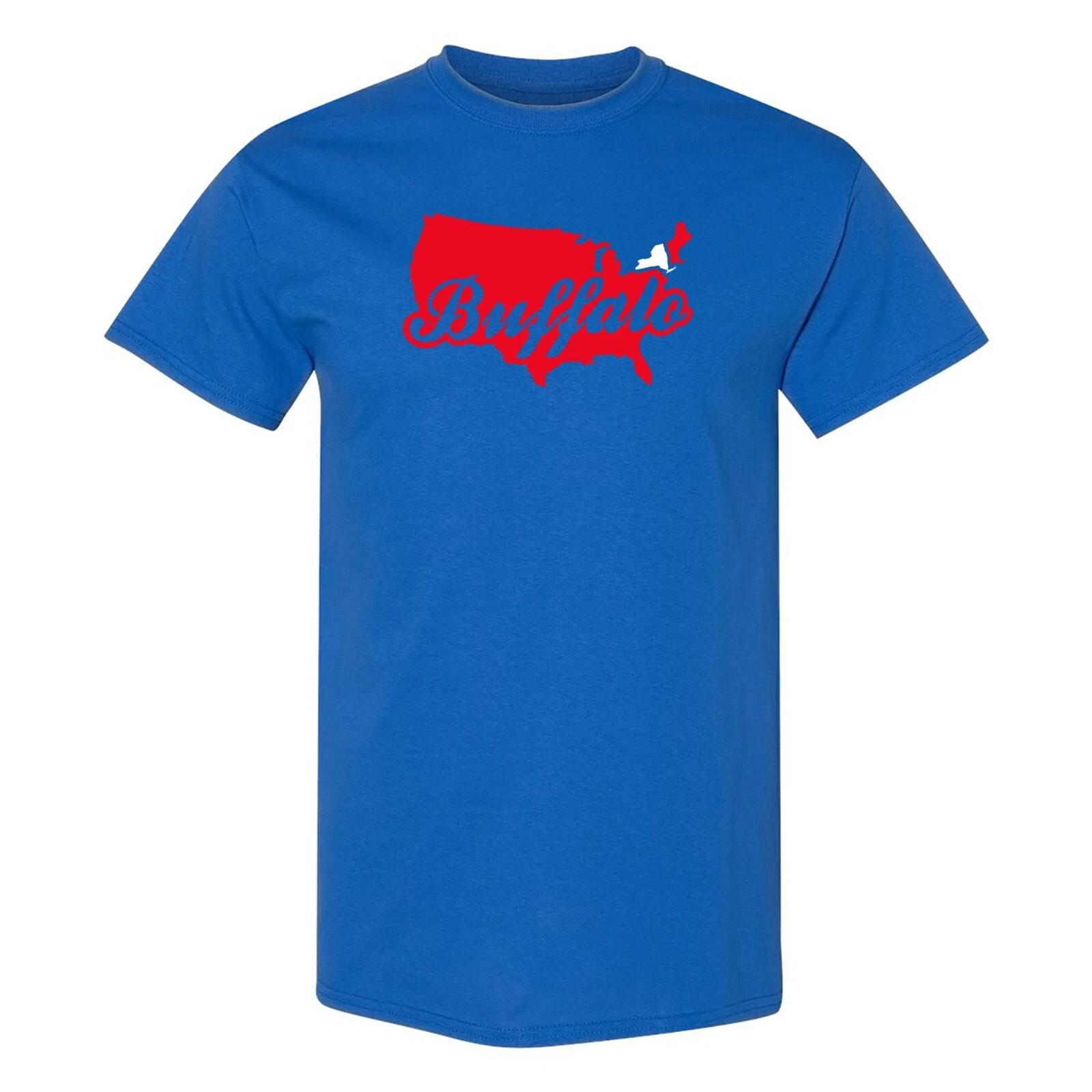 Buffalo USA Script - Football Team Colors Sports T-Shirt - Royal 3XL