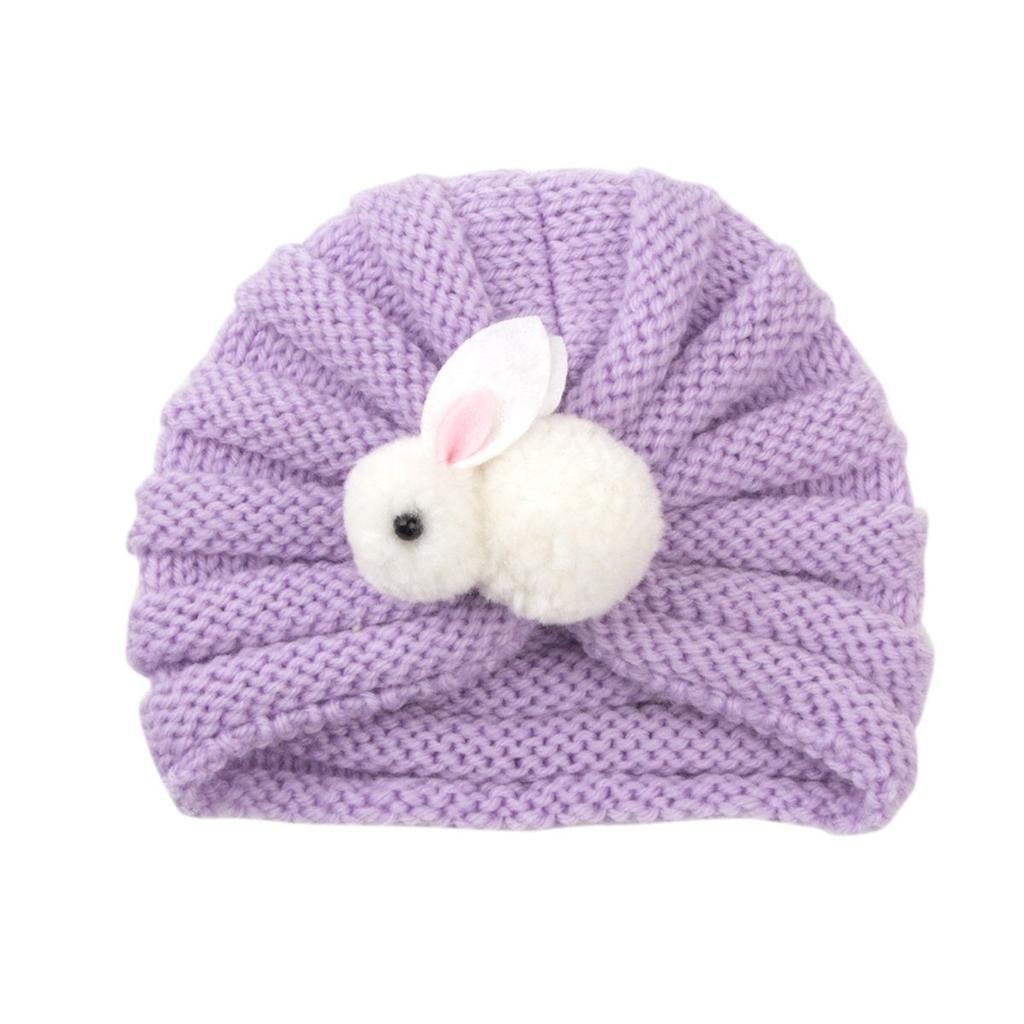 Accessory Cold Weather Children Knitted Hats Crochet Children Cute Rabbit Cap Kids Winter Beanies