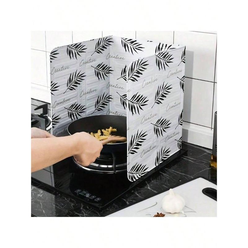 

Kitchen Foil Baffle Gas Cooktop Heat Insulation Plate Household Stir-Fry Oil Splash Splash Baffle Aluminum Film Oil Insulation Board Kitchen Tools