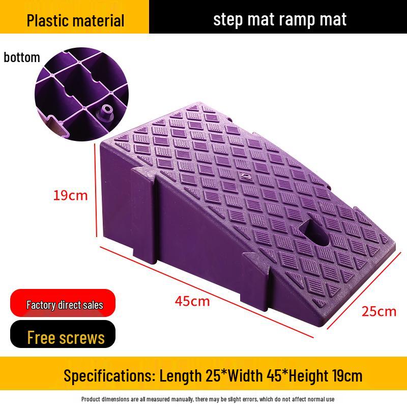 Outdoor Plastic Car Step Ramp for Door Sills and Stairs