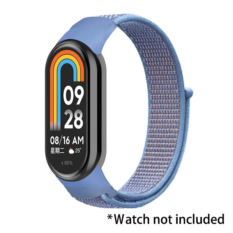 Nylon Loop Strap for Xiaomi Mi Band 9 8 7 6 5 4 3 Breathable Wristband Smartwatch Bracelet Sports Pulsera Watchband Miband 9 NFC