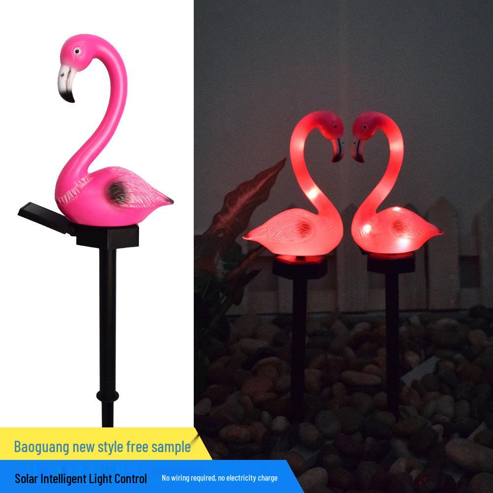 Flamingo LED Solar Garden Light: Outdoor Lawn and Courtyard Decoration