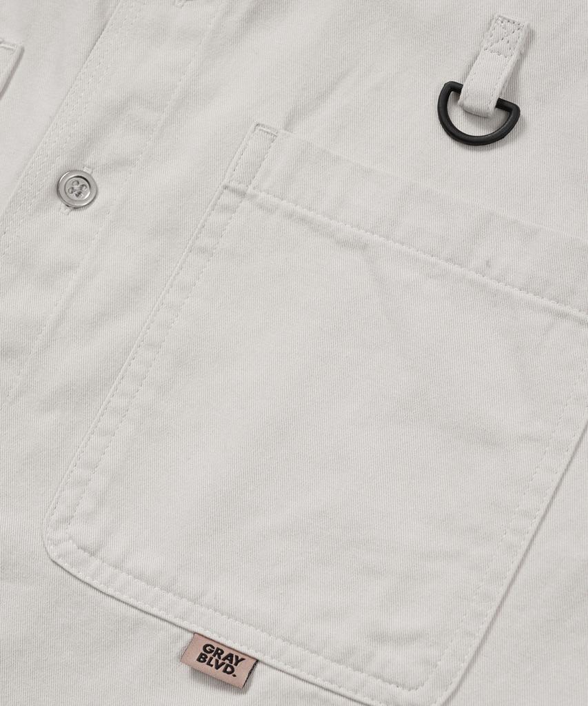 GRAYBLVD Fade Short Sleeve Work Shirt Gkbsh41 (Beige)