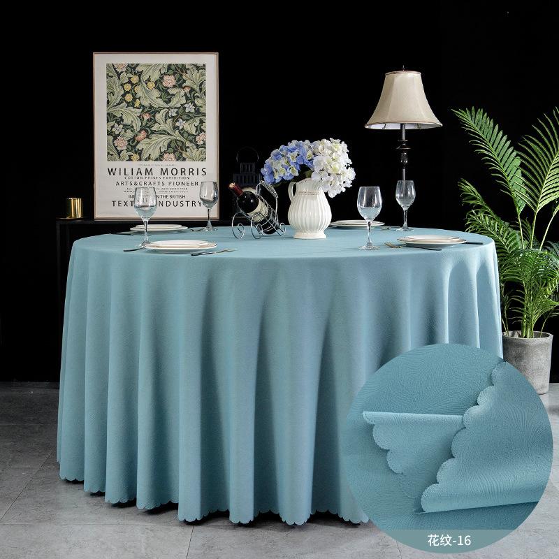 Hotel Round Tablecloth Fabric Restaurant Tablecloth Hotel Banquet Large Round Table Tablecloth Household Round Table Tablecloth
