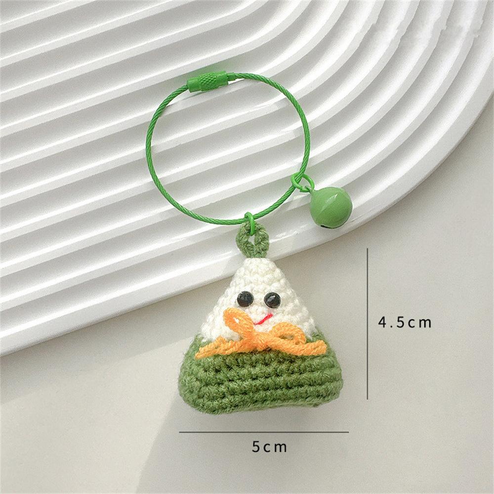 Handwoven Wool Knitting Keychain Pendant With Orange Strawberry Banana Sunflower Creative Bag Backpack Car Hangings Decoration