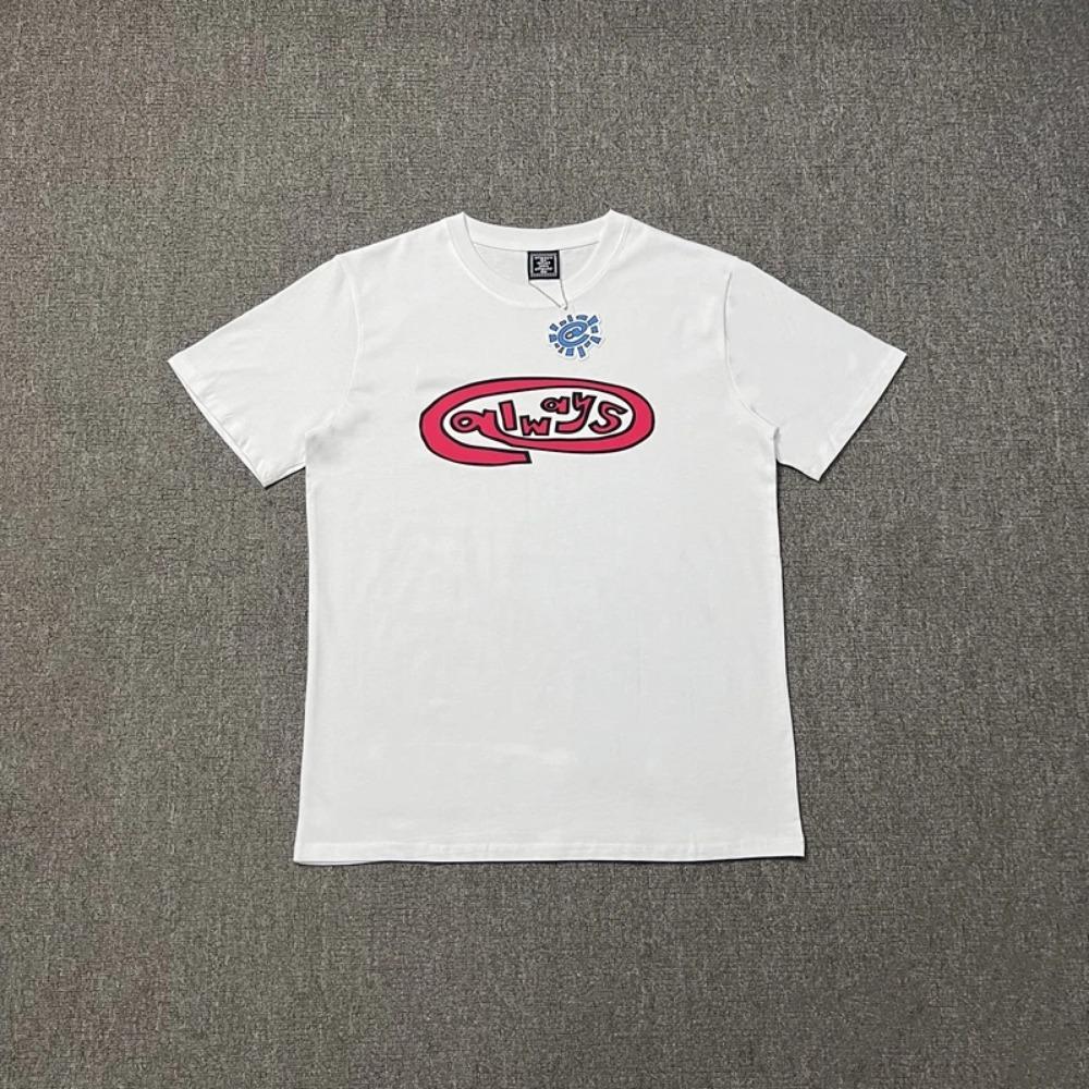 25 New ADWYSD Fashion Sun Roll Print Short Sleeve Summer High Street Male and Female Couples Loose Cotton All-match T-shirt