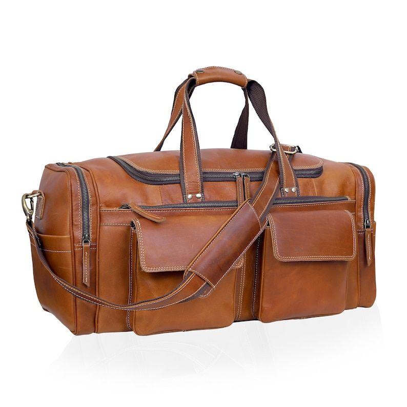 Weekender-Tasche aus Leder, Duffle-Tasche aus Leder, große Reisetasche, personalisierte Outdoor-Tasche, Reisetasche, Geschenktasche für den Bräutigam, Turnbeutel