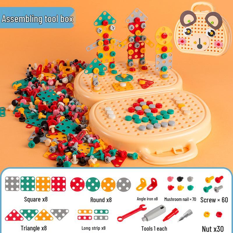 Children's DIY Electric Drill Toolbox for Hands-on Assembly and Disassembly