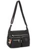 AJYJYEGM Nylon Shoulder Bag for Business Women, Crossbody Diaper Bag, Waterproof, Large Capacity, Lightweight, A4 Size, Nursing, Solid Color, Unisex,
