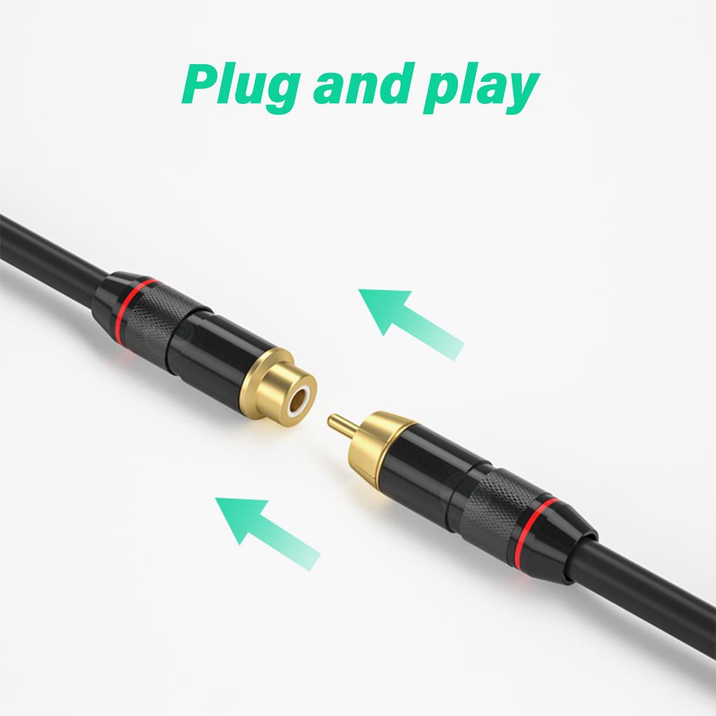 Sound Extension Cable Improved Break Resistance,for Home Theater, HiFi Connection, Subwoofer to Amplifiers Wire