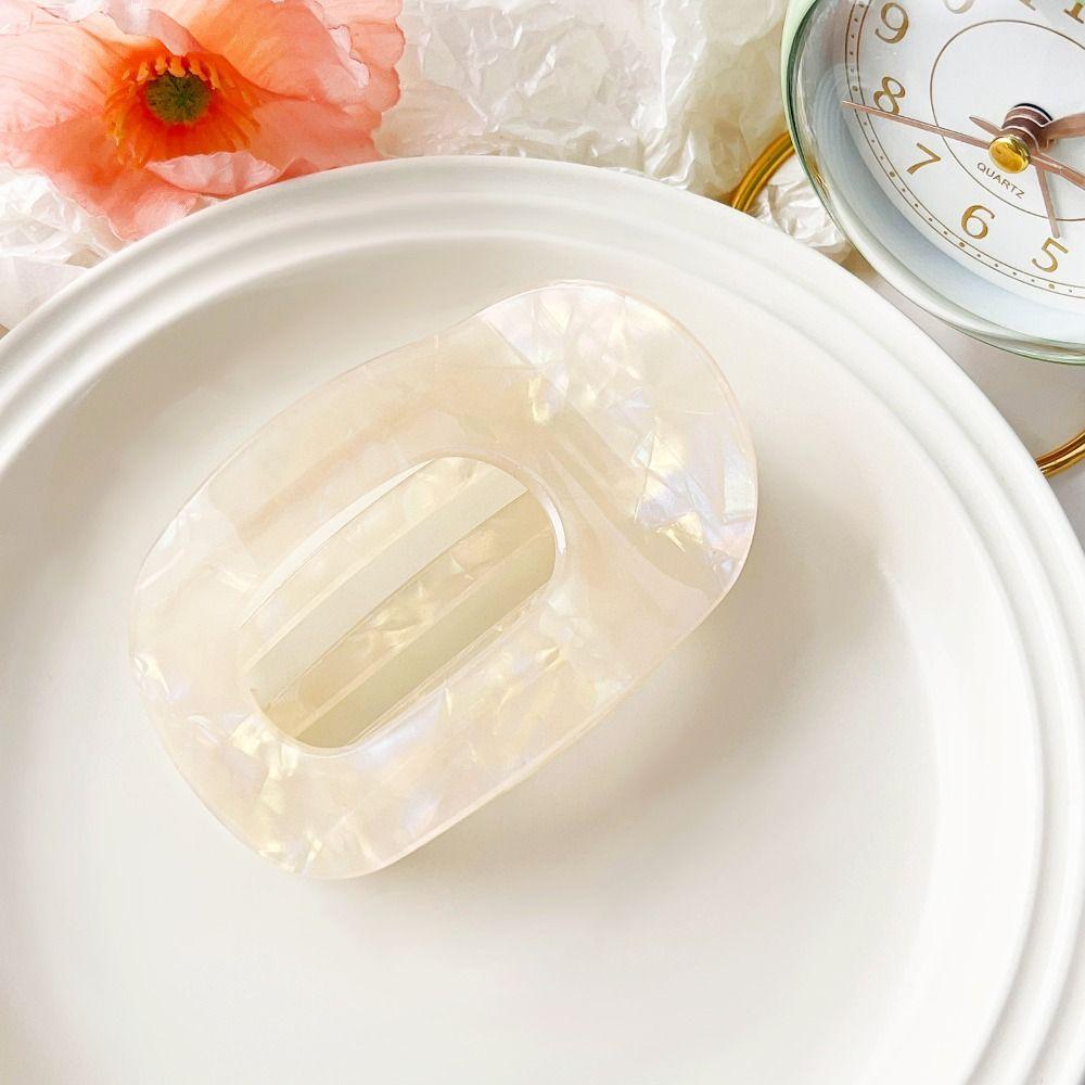 Hair Accessories Leopard Hair Claw Elliptic Shape Acetate Barrettes Acetic Acid Hair Clip  Women