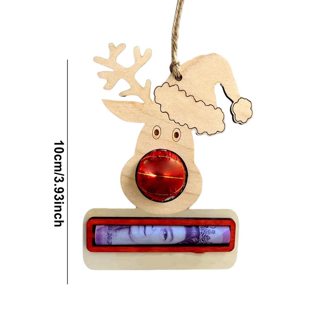 Christmas Gift Cards Theme Cartoon Print Money Holder Gift Cards Happy New Year Money Cards Handmade Money Holder Decor