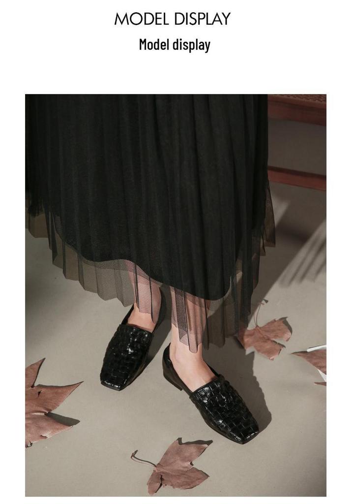 Women's Korean Style Washable Cowhide Loafers: Soft Leather Mary Janes for Mother's Day