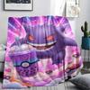1Pc Pokemon drinks Print Flannel Blanket, High quality Comfortable for All Seasons, Home Decor, Warmth and Comfort, Perfect for Christmas Gifts