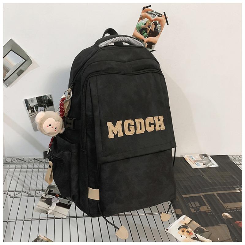 High value niche design backpack couple simple letters lightweight large capacity backpack
