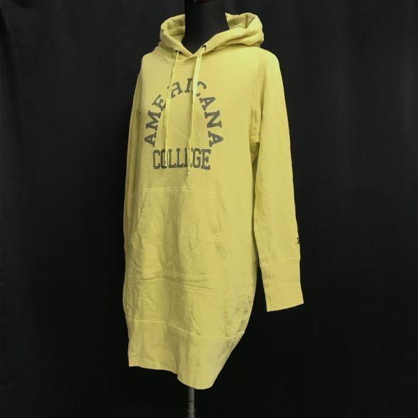 Americana Sweatshirt Tunic Dress Women’s FREE Yellow Japan(USED)