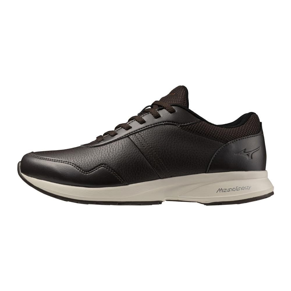Mizuno Walking Casual Dark Size 3E ME-NS Men's Shoes, Sneakers, Business, Commuting, Travel, Black, Brown, Beige, Brown, 26.0 cm,