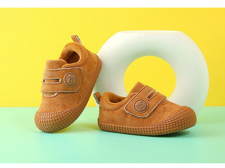 Babu Dou Winter Velvet Infant & Toddler Non-Slip Cotton Shoes for Boys and Girls