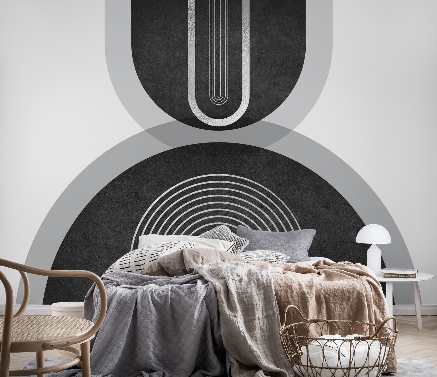 Гобелен с круглым узором и принтом в современном стиле — фото 8