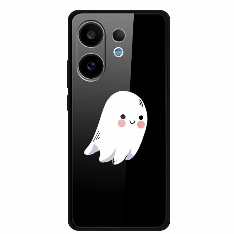 Tempered Glass Case For Vivo V60 2025 Phone Case 6.77" Cartoon Cats Hard Back Cover Soft Bumper For Vivo V60 5G Case V 60 Fundas