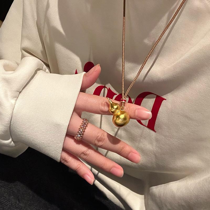 Female Niche New Chinese Style Gourd Pendant Necklace