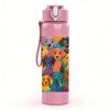 1PC Multi Breed Dog Collage 750ml Color Plastic Sports Water Bottle Leakproof Flip Straw Lid For Sports Office Home Use