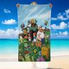 Quick Dry Beach Towel Plants Vs. Zombies Pattern, Lightweight Absorbent Towel for Pool Beach Vacation Use