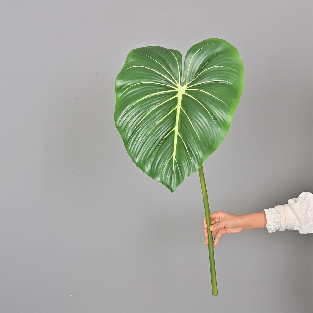 Green Plants Crane King Fern Leaf Lifelike Artificial Arrowroot Leaf  Floral Arrangement