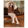 Bag Heel Cotton Shoes for Women In Autumn and Winter, Warm Home, Thick Soled Plush Cotton Slippers for Women Wearing Snow Boots