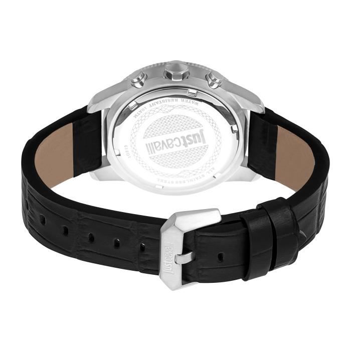 Montre - JUST CAVALLI - JC1G215L0015 - Quartz - Acier inoxydable - Cuir noir