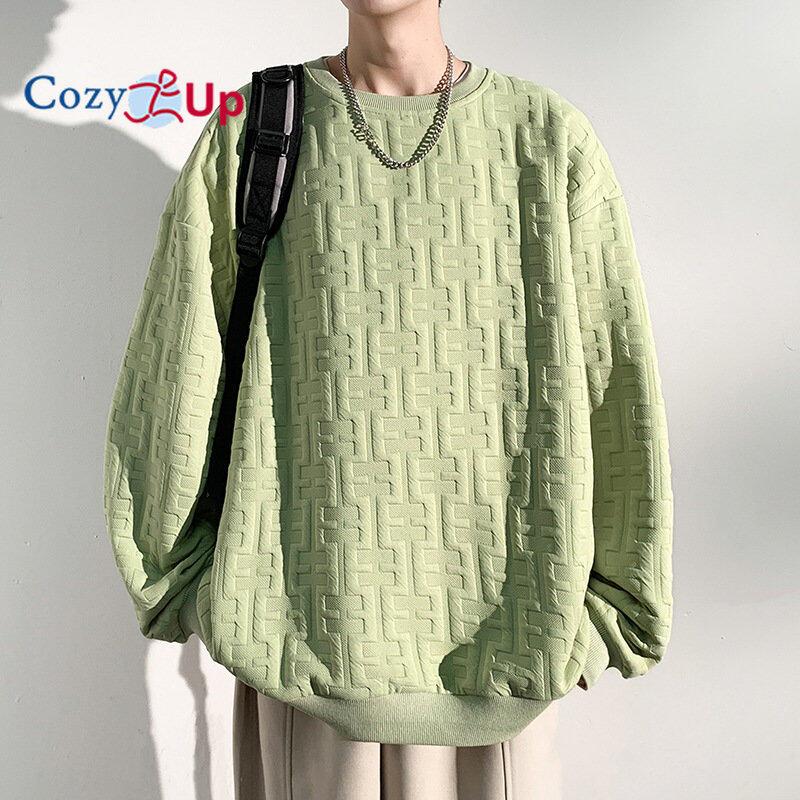 

Cozy Up Мужские Свободные Повседневные Жаккардовые Пуловеры Толстовки