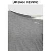 UR 2026 Spring Women's Color Block One-Shoulder Knit Top