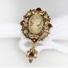 1pc Women Jewelry Long Vintage Brooch Pins Pretty Beauty Queen Cameo Brooches For Women Gift