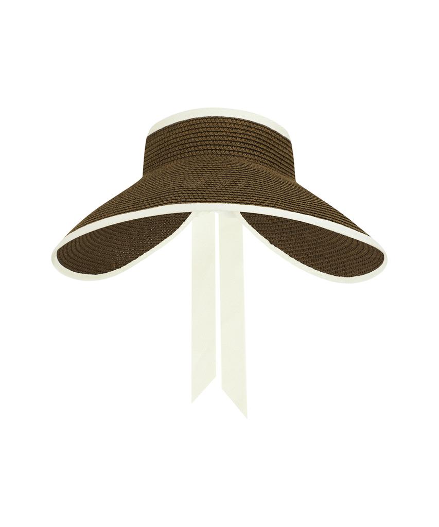 Malittepeulangsowajeobeo Circle Logo Wide Sun Visor Ivory