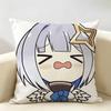 Amane KanataS Cute Cushion Cover Natural Linen Organic Fabric DoubleSided Printing Room Sofa Decor Pillow Case
