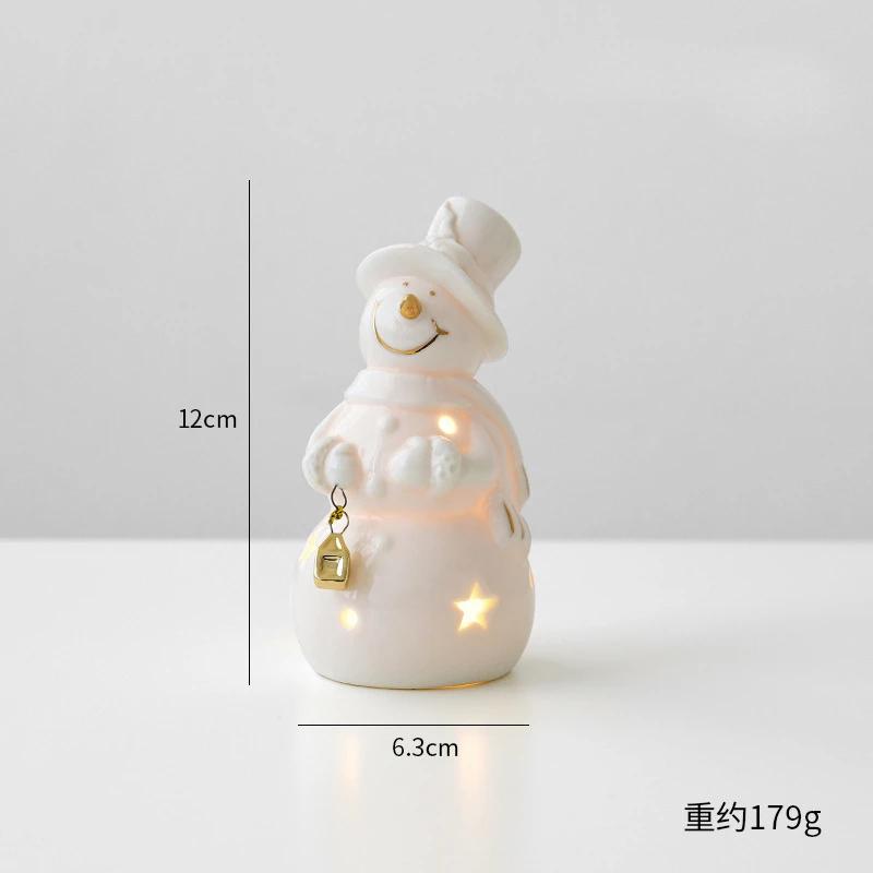 Glob Ceramic de Crăciun Clopoțel Sac de Cadou Ornamente de Birou pentru Casă Cadou de Crăciun Cadou de Anul Nou