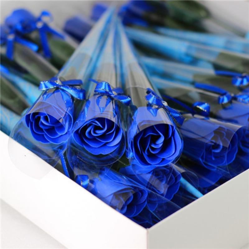 Valentine's Day Artificial Soap Rose Flower Birthday Gift DIY Wedding Bouquets Decoration Home Festival Party Decoration