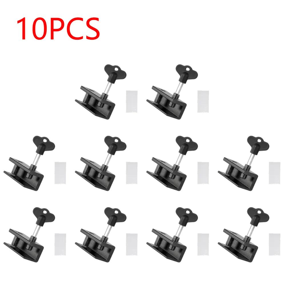 1-10Pcs Aluminum Alloy Window Security Lock Limit Sliding Door Windows Restrictor Child Safety Anti-theft Household Improvement