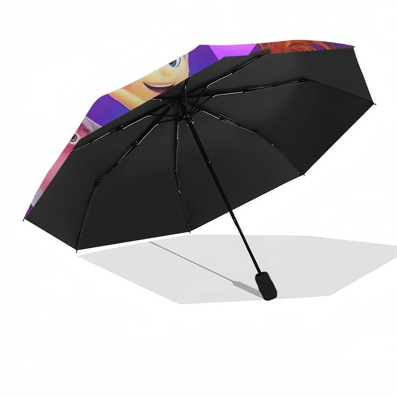 Emotions, Inside Out Themed Automatic Opening and Closing Umbrella, Brightly Colored 8-rib Portable Umbrella, Suitable for Men and Women, A