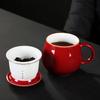 TLAKEHO Ceramic Tea Brewing Cup with Lid