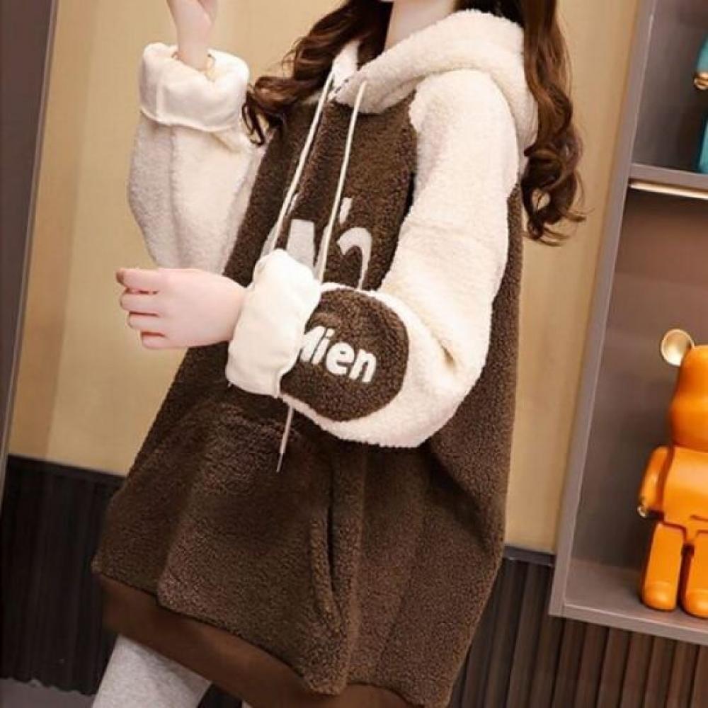 Navava Women Warm Fleece Long Sleeve Hoodie Nt3075