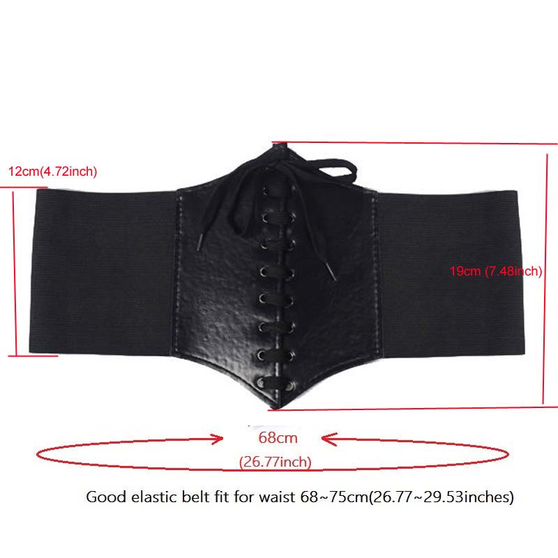 Korzetový Pás Obvaz Super Široký Pu Kůže Korzet Zeštíhlující Tělo Ženy Elastické Vysoký Pas Pásy Cinto Sobretudo Feminin Ceinture