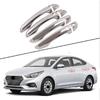 For Hyundai Accent 2018-2020 W/Smart Hole Chrome Side Door Handle Cover Trim