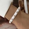 Vintage Chinese Cloisonne Enamel Bangle For Women Gold Plated Inlaid Rhinestone Colorful Floral Drip Oil Bracelet Wrist Jewelry