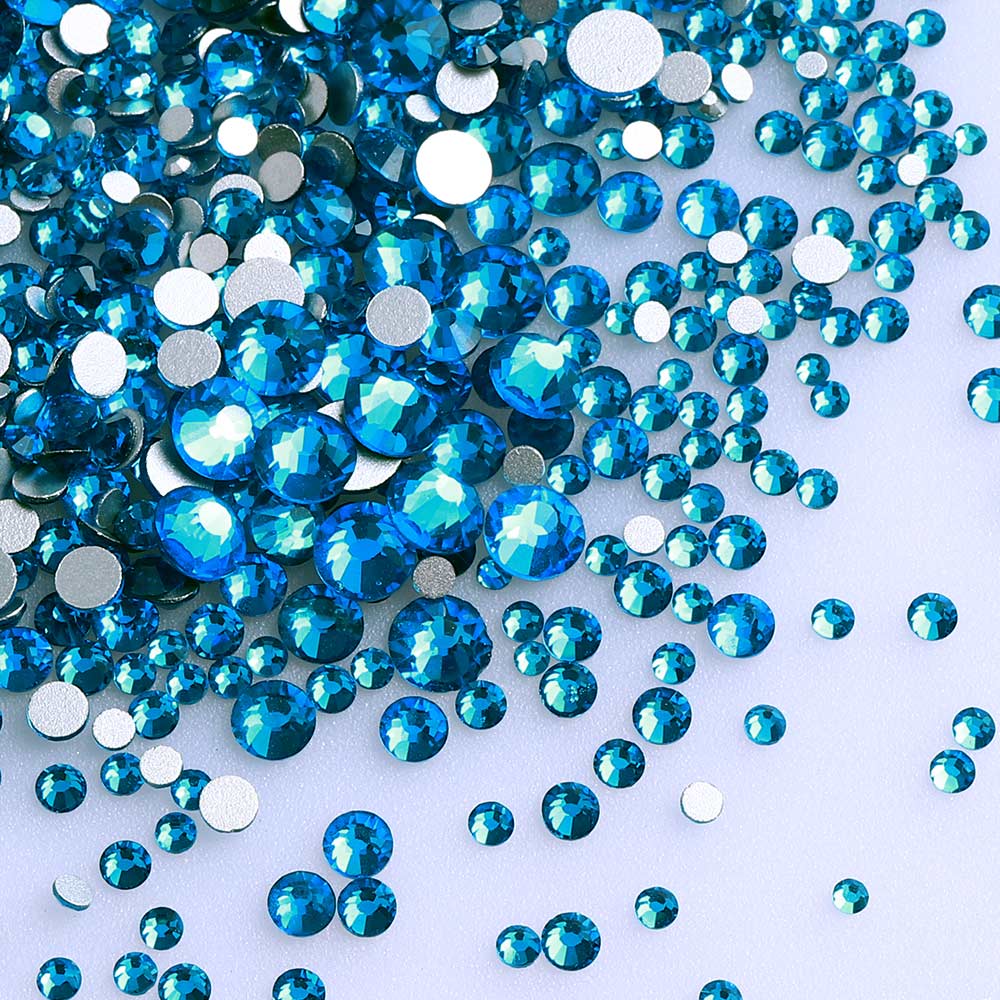 Rhinestones Multi Sizes Colorful Non Hotfix Rhinestone Flat Back Nail Rhinestones for DIY Crafts