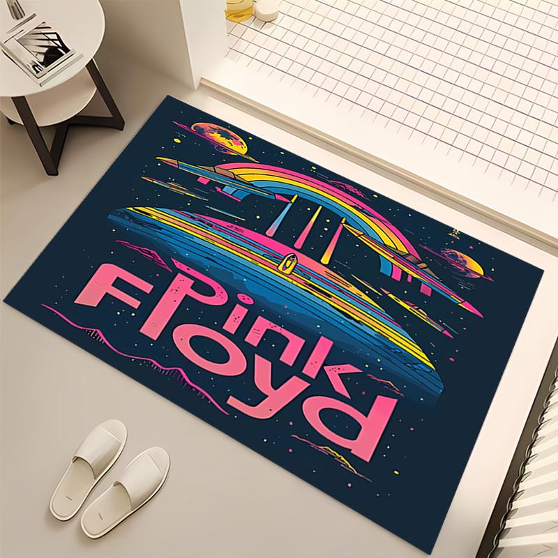 Rock Band P-Pink F-Floyd Print Area Rug - Soft,Washable Non-Slip Indoor Mat,Living Room,Home Office Decorative Rug
