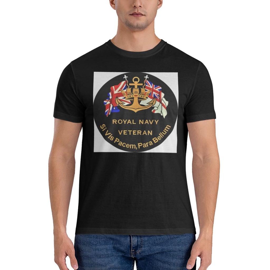 Royal Navy Veteran Badge American Style Tshirt Simple Korean Style Antibacterial Tees