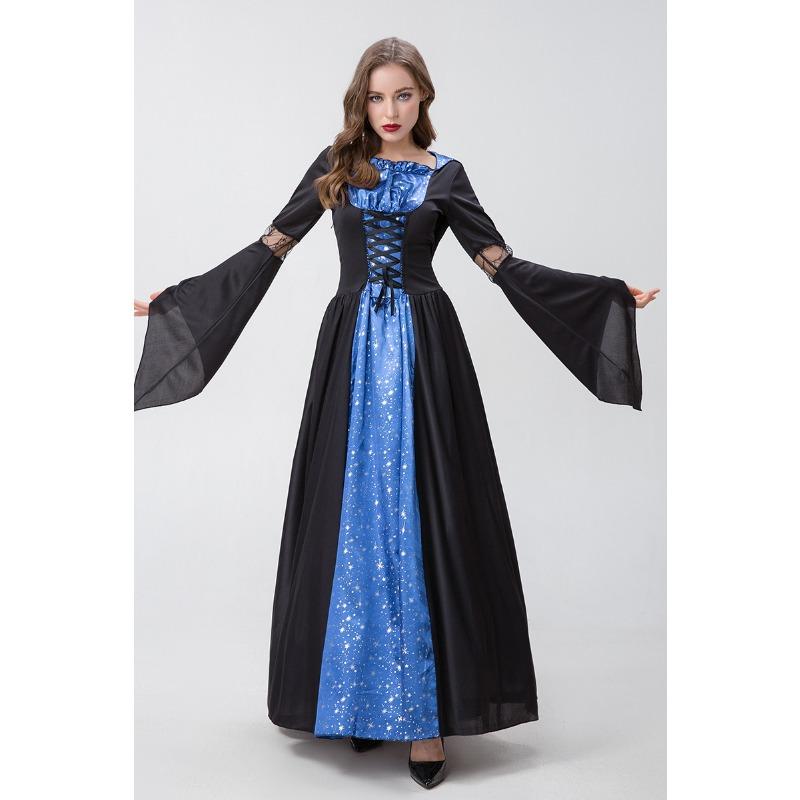 

Реалистичный женский косплей на Хэллоуин, синий костюм вампира XXL