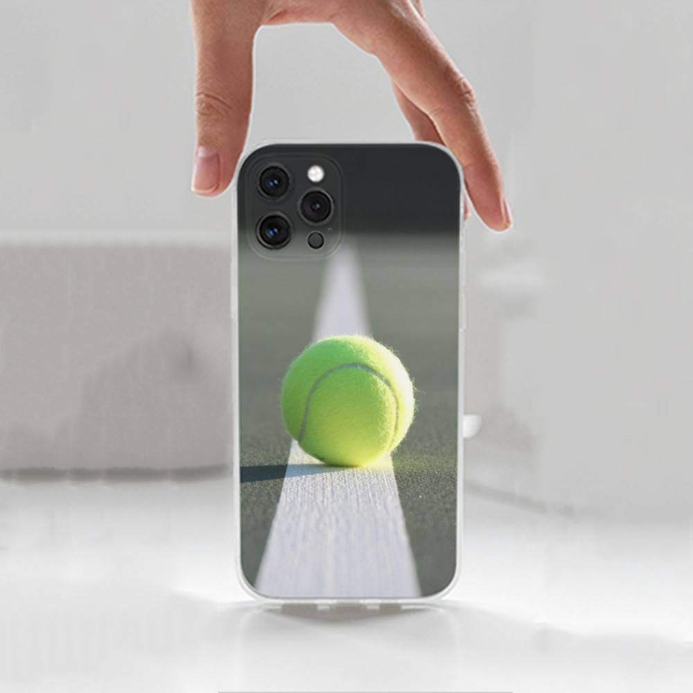 Tennis Sport For iPhone Max,14,SE,12,15,Pro,17,Plus,11,XS,Mini,16,X,13,XR,Transparent Soft Cover Case