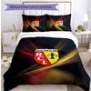 Lens FC Aufdruck 3-teiliges Bettwäsche-Set Atmungsaktiver Bettbezug mit Kissenbezügen Dekorative Bettwäsche für Schlafzimmer Zuhause